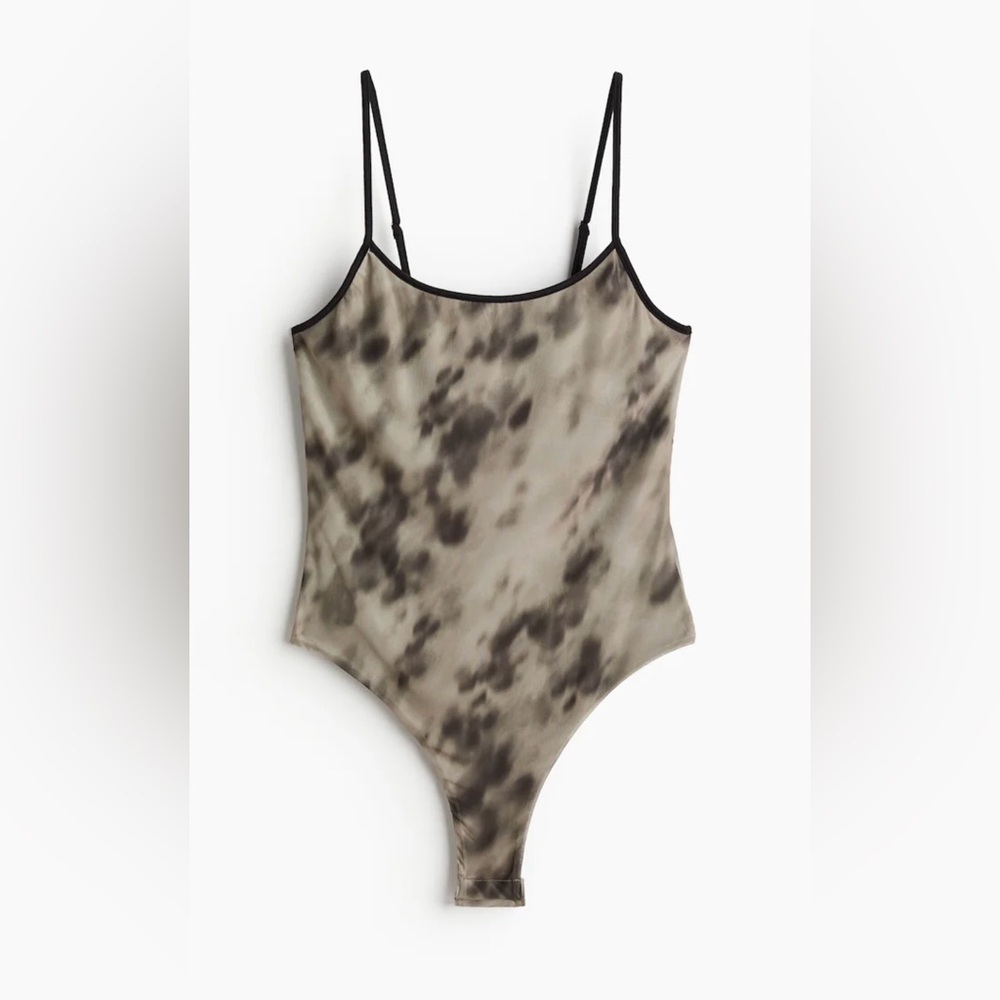 H&M Mesh thong Tie-Dye Bodysuit